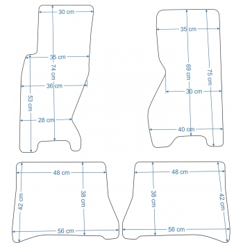 Jeep Grand Cherokee WJ 1999-2005r. Dywaniki welurowe - ECONOMY - kolory do wyboru.