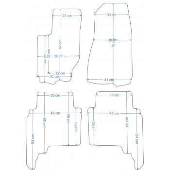 Jeep Grand Cherokee WK 2005-2010 Dywaniki Welurowe RZ
