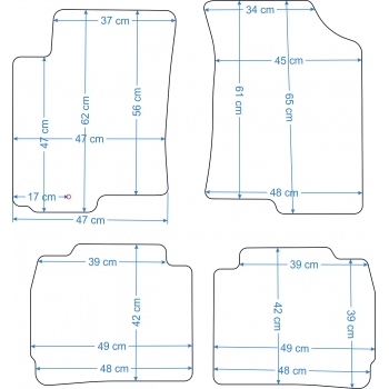 Kia Cerato 2004-2007r. Dywaniki welurowe - ECONOMY - kolory do wyboru ALDOS