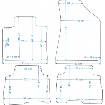Kia Sorento 2009-2012r. Dywaniki welurowe - ECONOMY - kolory do wyboru.