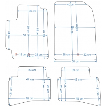 Dywaniki welurowe Kia Soul 09-13r. ECONOMY -1993