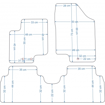 Kia Venga 2010-2018 r. Dywaniki Welurowe RZ