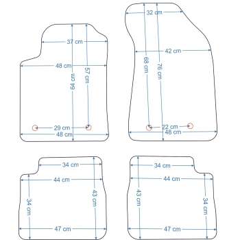 Lancia Delta 2008-2014r. Dywaniki welurowe - ECONOMY - kolory do wyboru.