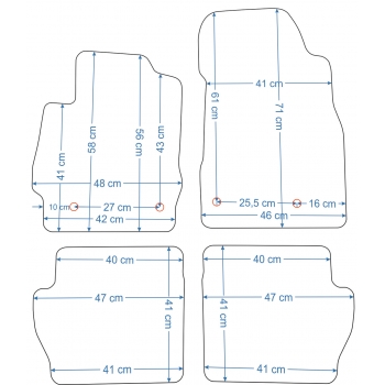 Mazda 2 2007-2014r. Dywaniki Welurowe RZ