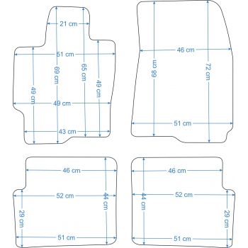 Mazda 323 BJ 1998-2004 r.Dywaniki Welurowe RZ