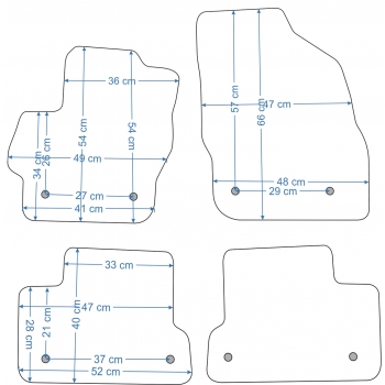 Mazda 3 2009-2013r. Dywaniki welurowe - ECONOMY - kolory do wyboru.