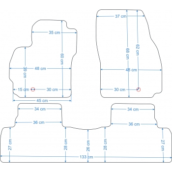 Mazda 5 2005-2010r. (5os.) Dywaniki welurowe - PLATINUM - kolory do wyboru.