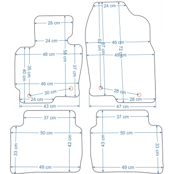 Mazda CX-5 2012-2017r. Dywaniki Welurowe RZ