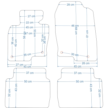 Mazda CX-5 od 2017r. Dywaniki welurowe - ECONOMY - kolory do wyboru.