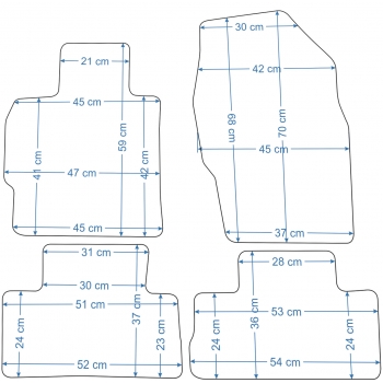 Mazda CX-7 Diesel 2009-2012r.  Dywaniki welurowe - ECONOMY - kolory do wyboru.