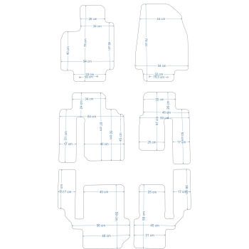 Mazda CX-9 (3rz) 2007-2015r. Dywaniki welurowe - GOLD - kolory do wyboru.