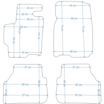 Mazda Premacy 1999-2006r. Dywaniki welurowe - ECONOMY - kolory do wyboru.