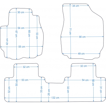 Mazda Tribute 2000-2007r. Dywaniki welurowe - SILVER- kolory do wyboru.