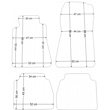 Mercedes 190 W201 1982-1993 Dywaniki Welurowe RZ