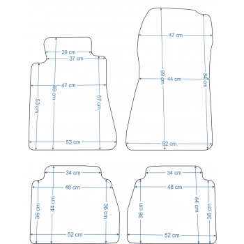 Mercedes 190 W201 1982-1993r. Dywaniki welurowe - PLATINUM - kolory do wyboru.