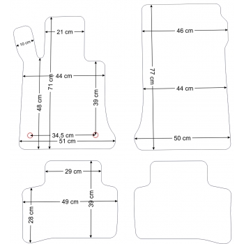 Dywaniki welurowe Mercedes GLK X204 2008-2012r. - Jakość Diamond