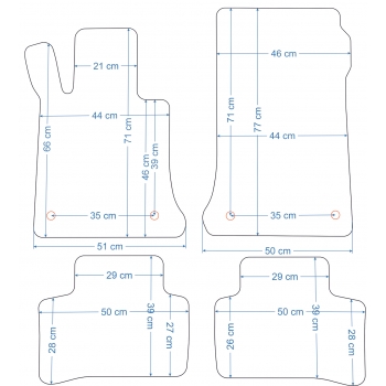 Mercedes GLK 2012-2015r. Dywaniki welurowe - PLATINUM - kolory do wyboru.