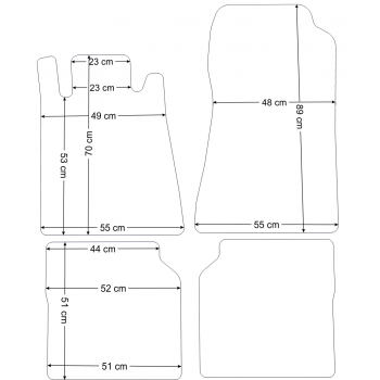 Dywaniki Mercedes ML W164 05-12r. ECONOMY -2105