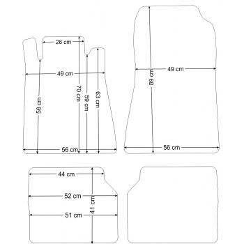 Dywaniki welurowe Mercedes S-klasa W140 SE 1991-1998r. - Jakość Diamond