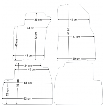 Mercedes ML W163 1997-2005r. Dywaniki Welurowe RZ