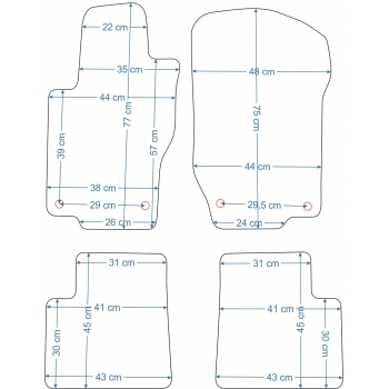 Dywaniki Mercedes CLS C219 04-10r. ECONOMY -2089