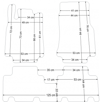 Dywaniki welurowe Mercedes A-klasa W168 2001-2004r. - Jakość Diamond