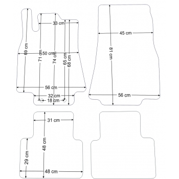 Dywaniki welurowe Mercedes A-klasa W169 2004-2012r. - Jakość Diamond