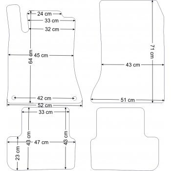 Mercedes A-klasa W176 od 2012 Dywaniki Welurowe RZ