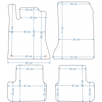 Dywaniki Mercedes CLS C219 04-10r. ECONOMY -2089