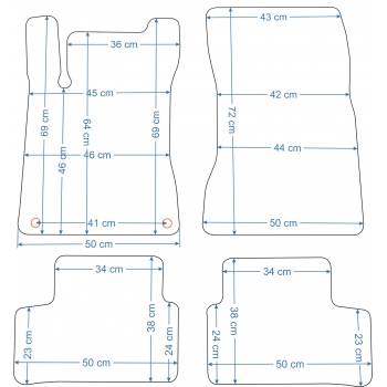 Mercedes W177 od 2018r. / V177 od 2018r. Dywaniki welurowe - ECONOMY - kolory do wyboru.
