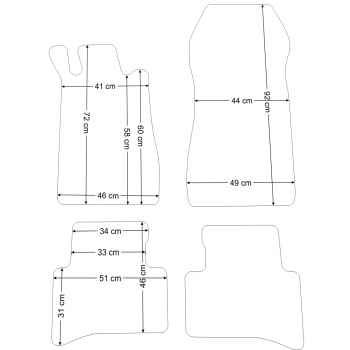 Dywaniki welurowe Mercedes W202 1993-2000r. - Jakość Diamond