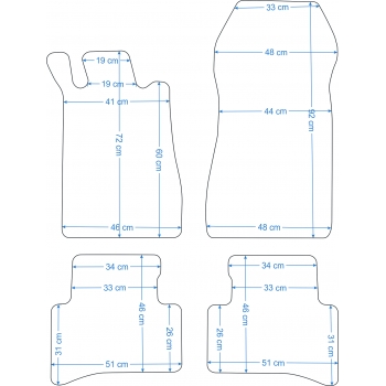 Mercedes C-Klasa W202 1993-2000r. Dywaniki welurowe - ECONOMY - kolory do wyboru.