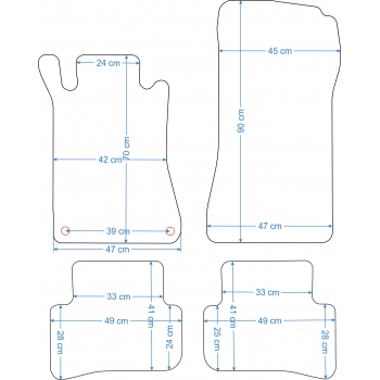 Mercedes C-klasa W203 2000-2007r. Dywaniki welurowe - ECONOMY - kolory do wyboru.