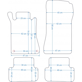 Mercedes C-Klasa W203 Coupe 2000-2008r. Dywaniki welurowe - ECONOMY - kolory do wyboru.