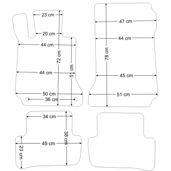 Dywaniki welurowe Mercedes W204 2007-2014r. - Jakość Diamond