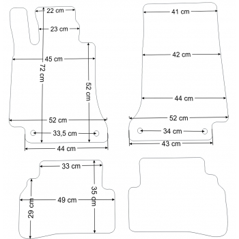 Dywaniki welurowe Mercedes W205 od 2014r. - Jakość Diamond