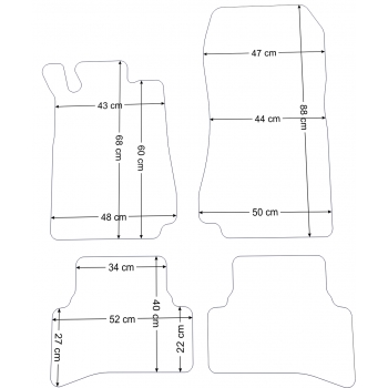 Dywaniki welurowe Mercedes CLK W208 1997-2003r. - Jakość Diamond