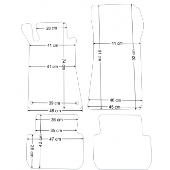 Dywaniki welurowe Mercedes CLK W209 2003-2009r. - Jakość Diamond