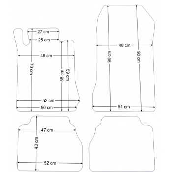 Dywaniki welurowe Mercedes E-klasa W210 1995-2003r. - Jakość Diamond