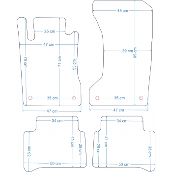 Mercedes W211 4MATIC 2002-2009r. Dywaniki welurowe - PLATINUM - kolory do wyboru.