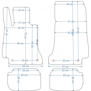 Mercedes C238 Coupe od 2017r. / Mercedes A238 Cabrio od 2017r. Dywaniki welurowe - ECONOMY - kolory do wyboru.
