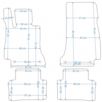 Dywaniki Mercedes CLS C219 04-10r. ECONOMY -2089