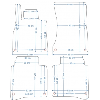 Dywaniki Mercedes S-klasa W221 05-13r. ECONOMY -2111