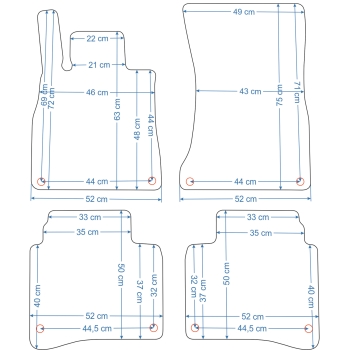Dywaniki Mercedes S-klasa W221 05-13r. ECONOMY -2111