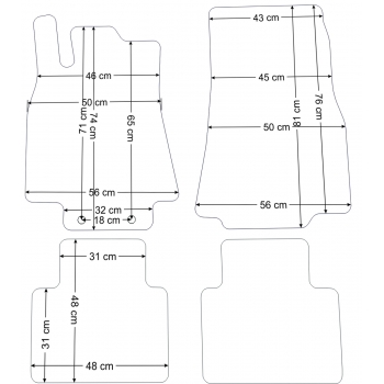 Mercedes W245 2005-2011r. Dywaniki Welurowe RZ