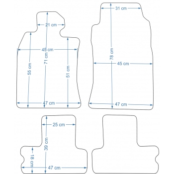 Mini R50 Cooper/One 2001-2006r. Dywaniki Welurowe RZ