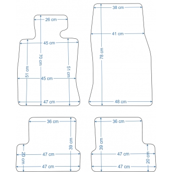 Mini Cooper R56 2006-2014r. / Mini One R56 2006-2014r. Czarne samochodowe dywaniki welurowe Gold