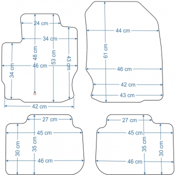 Mitsubishi Colt 3d 2005-2008r. Czarne samochodowe dywaniki welurowe Gold