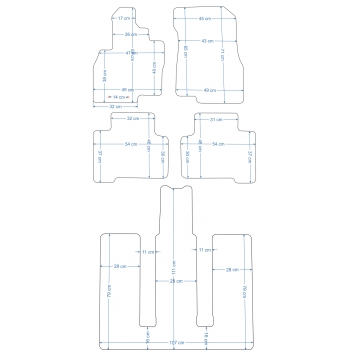 Mitsubishi Grandis 6 os. 04-10r. Dywaniki welurowe - ECONOMY - kolory do wyboru.