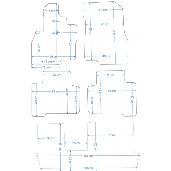 Mitsubishi Grandis 7 os. 04-10r. Dywaniki welurowe - ECONOMY - kolory do wyboru.